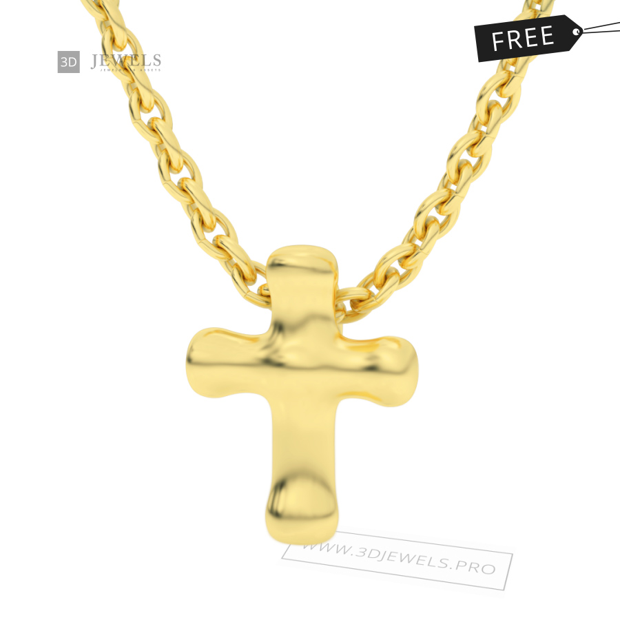small-cross-pendant-free-jewelry-3d-model-image-1