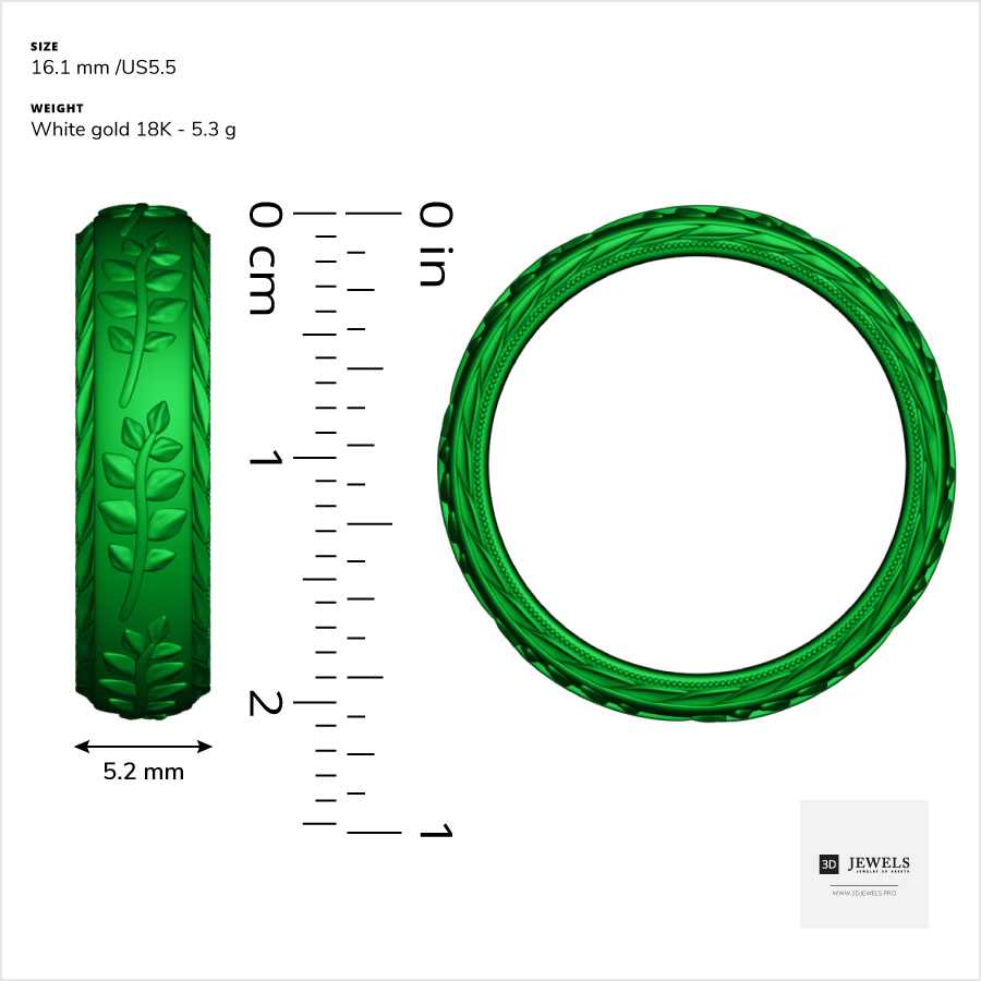 olive-leaf-band-ring-Dimensions