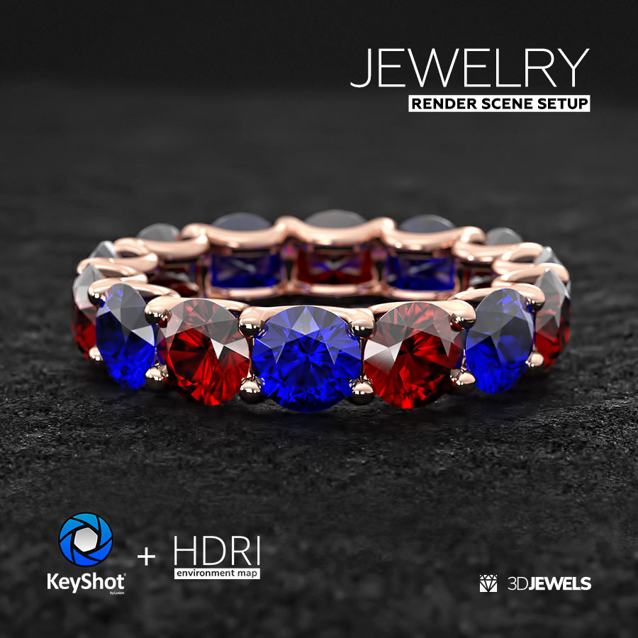 Jewelry-Ring-Rock+KeyShot-Scene-Setup-View02