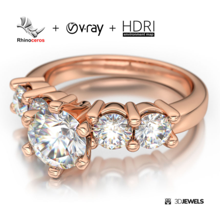Rhinoceros + V-Ray 3D Jewelry Render Scene Setup - (1080)-View1