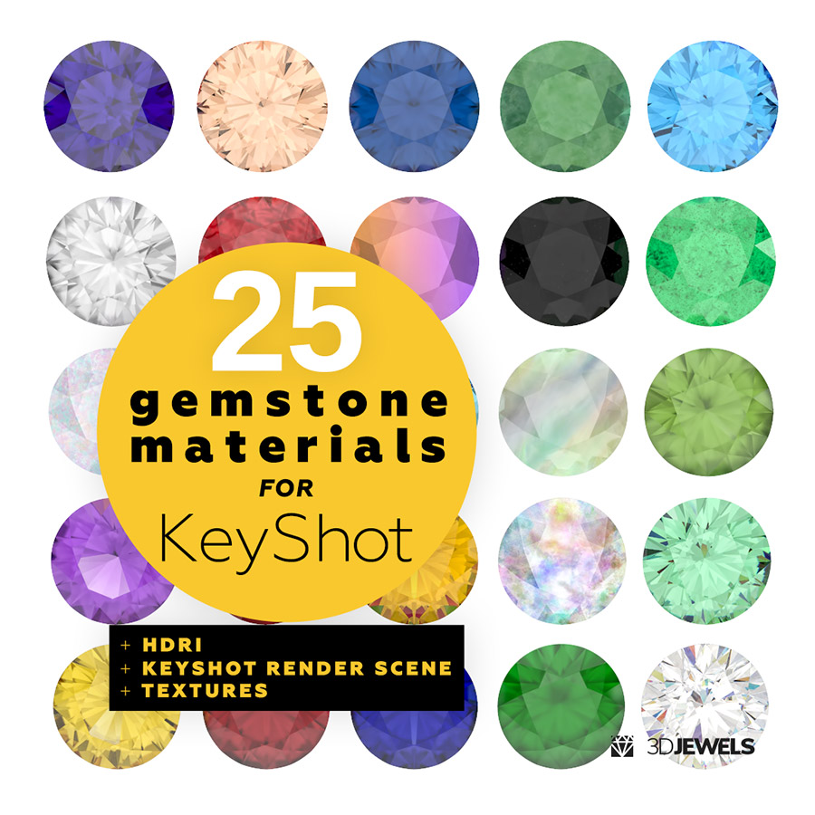 25-gemstone-shaders-for-KeyShot-pack1-View1