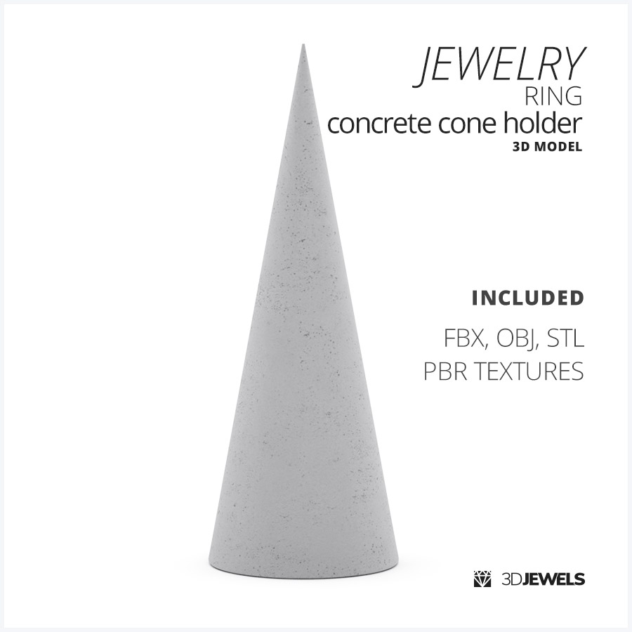 Jewelry-ring-concrete-cone-holder-3d-model-Image1