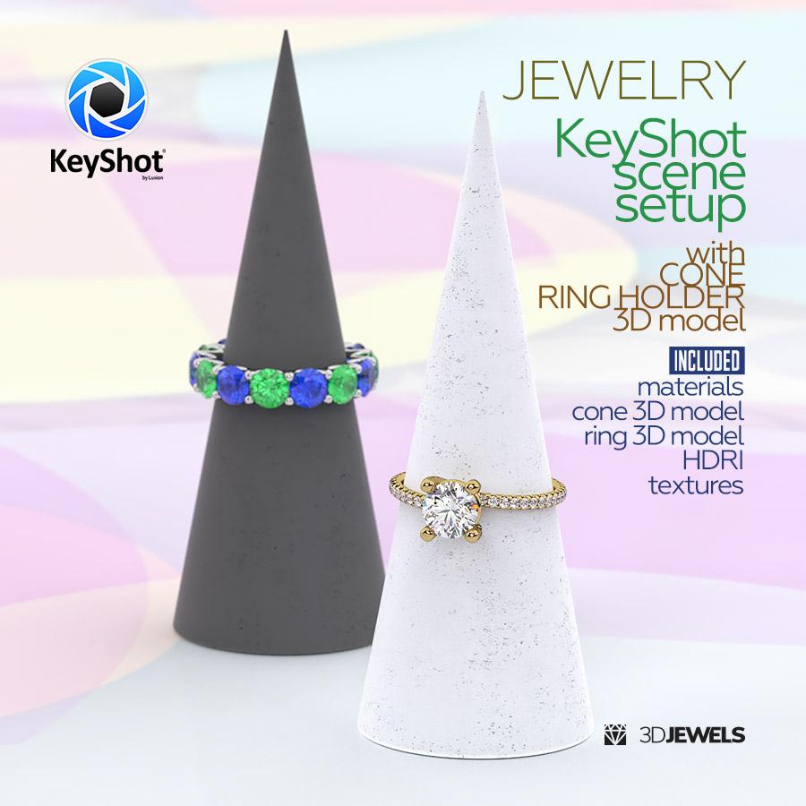 KeyShot9-Jewelry-Ring-Holder-3D-Rendering-Scene-Setup-Website-Image1