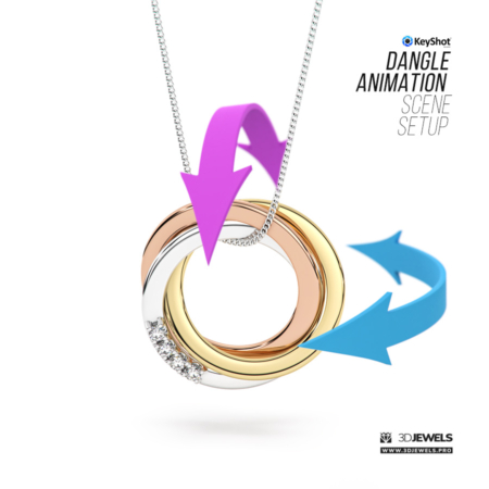 Jewelry Rendering KeyShot Scene for Dangle Animation 1