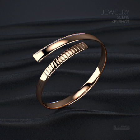 jewelry rendering scene sand waves KeyShot IMG1-4