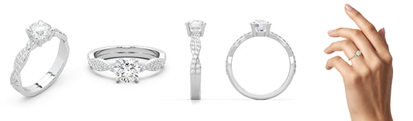 jewelry rings in 4 camera view