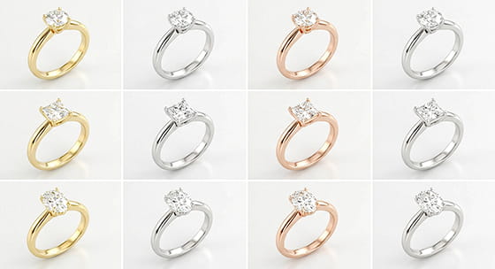 ring 3 diamon-cut 3 gold colors