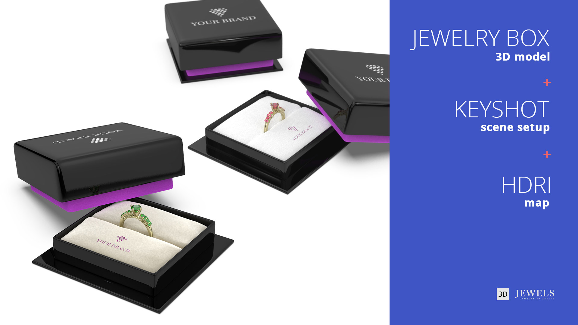 Necklace Packaging Box 3D model